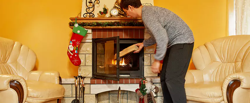 Rusted Metal Fireplace Restoration in Stevens Point, Wisconsin